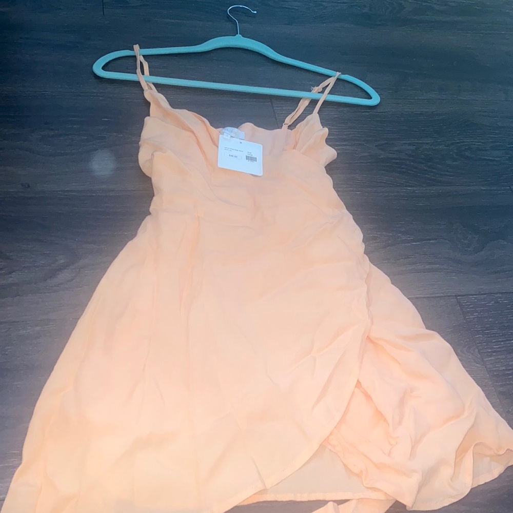 Coral wrap dress